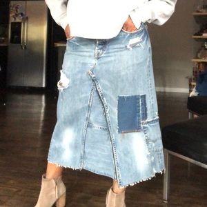 DIY: Deconstructed denim skirt HOLD